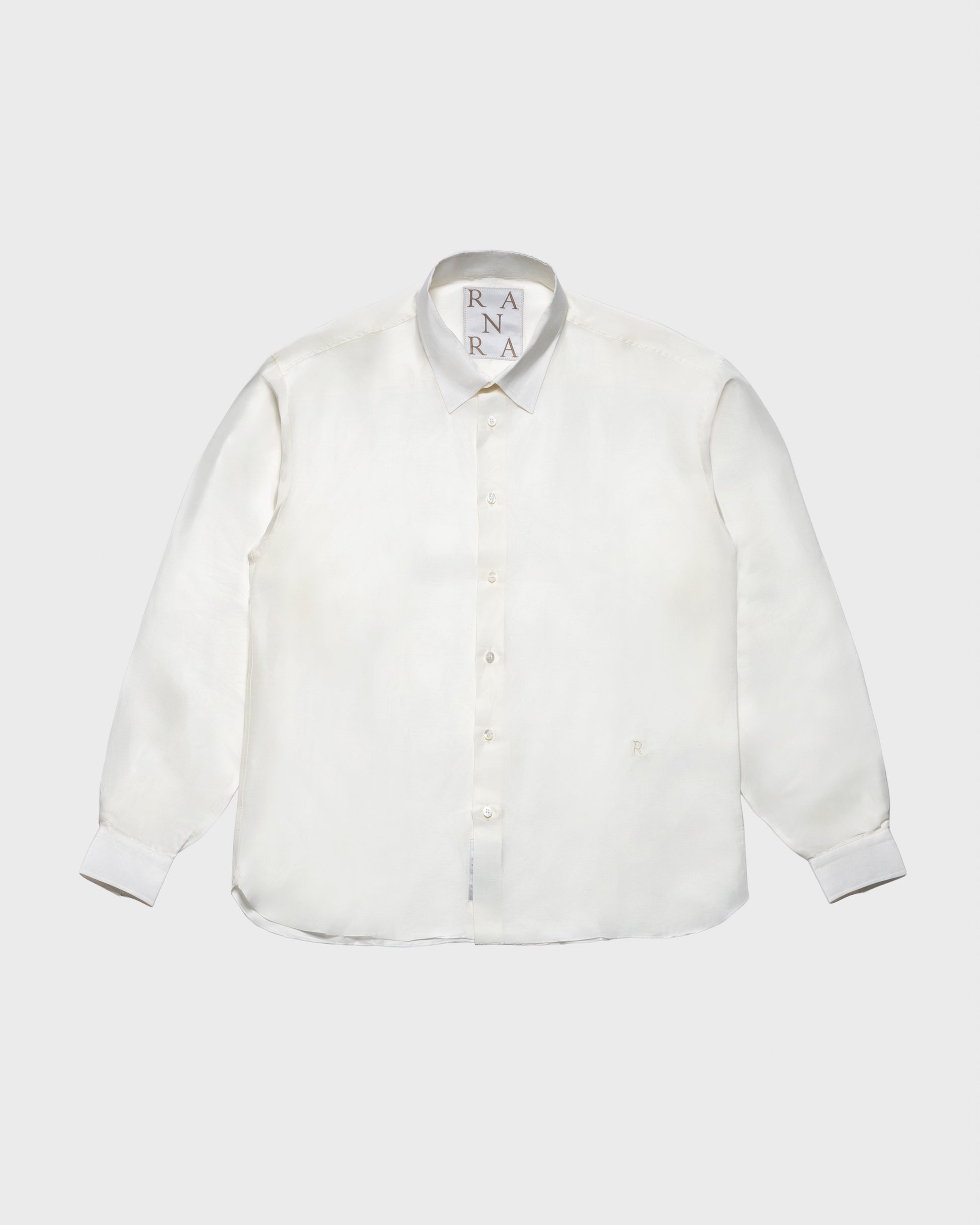 RANRA - Field silk linen shirt ivory