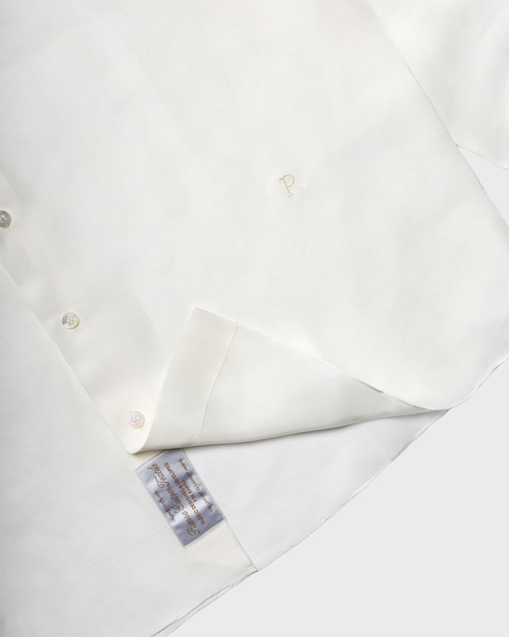 RANRA - Field silk linen shirt ivory