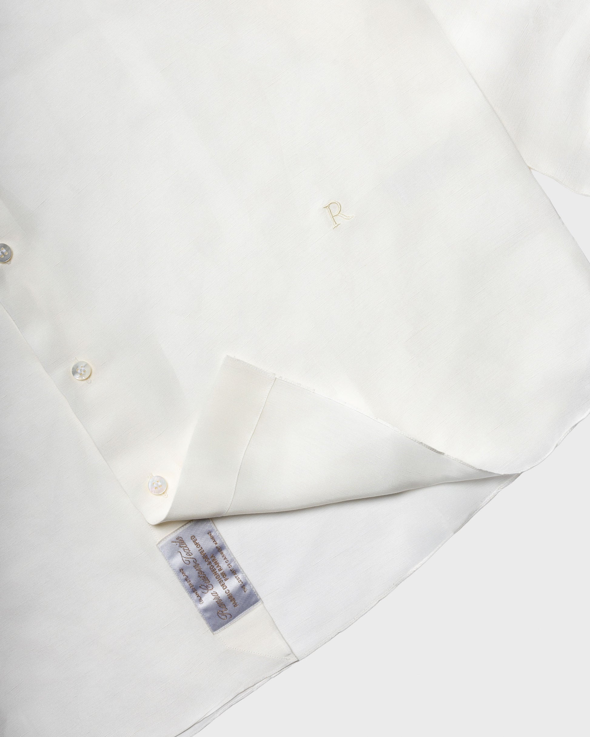 RANRA - Field silk linen shirt ivory