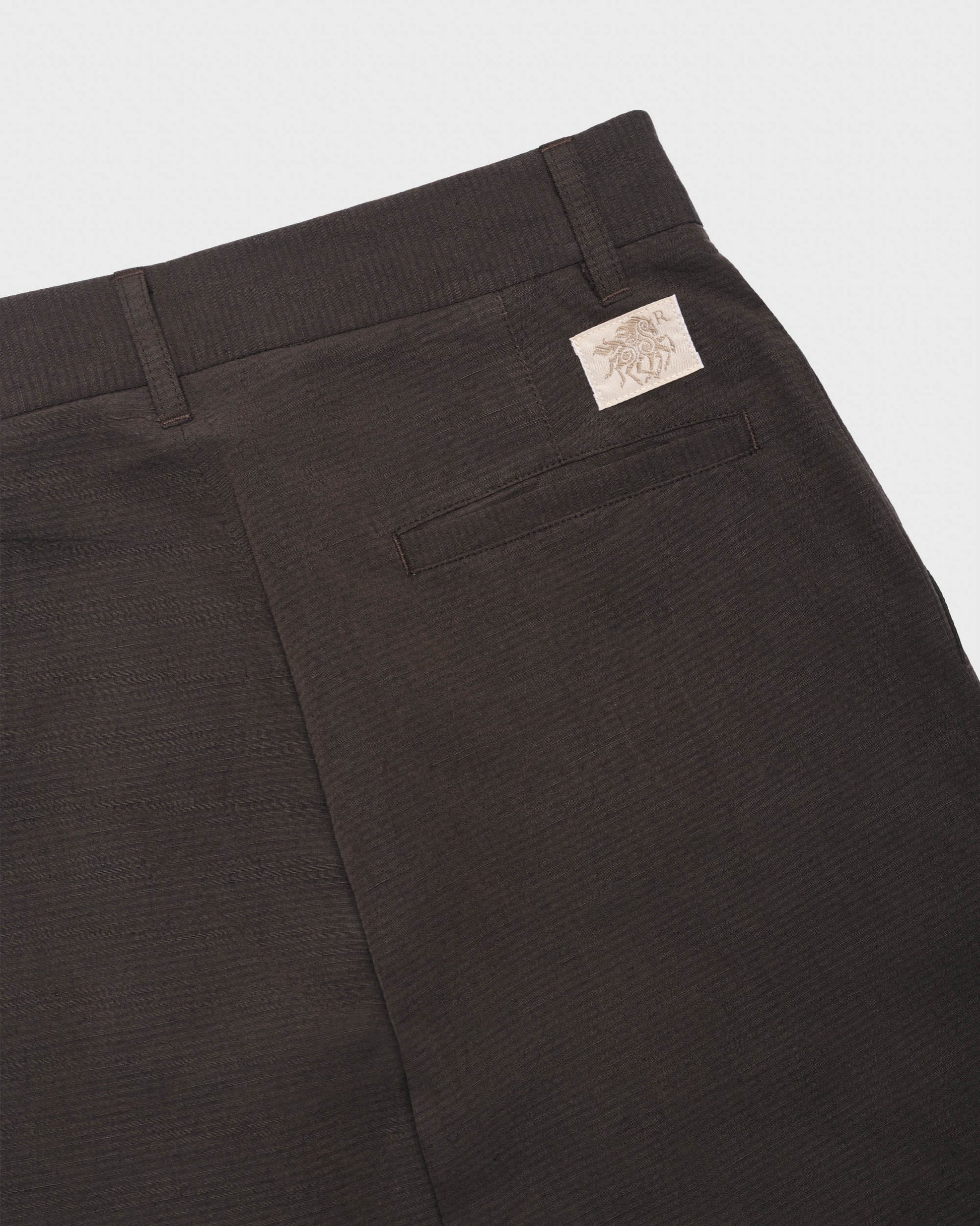 RANRA - Fold tailored pants black coffee