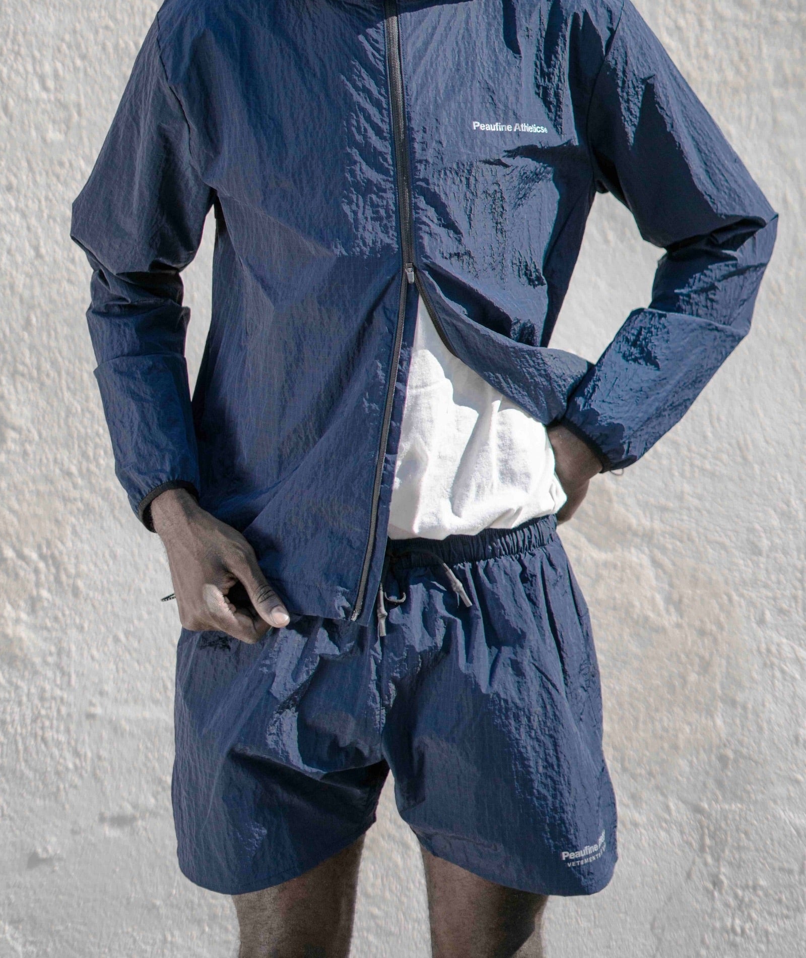 PEAUFINE ATHLETICS -  Ripstop short navy