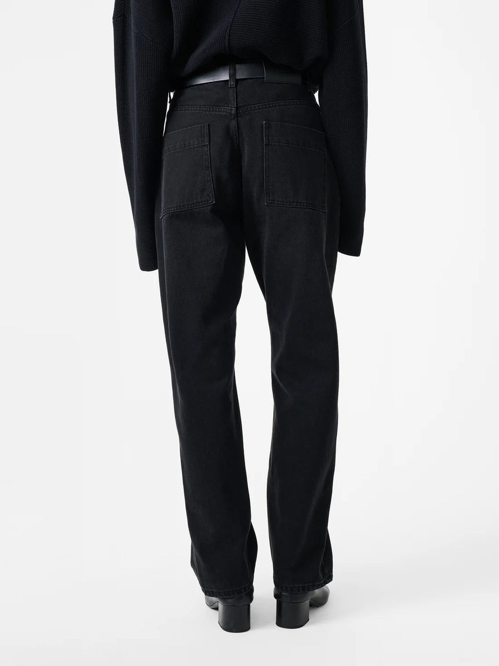 STUDIO NICHOLSON - Denim pant ruthe black STUDIO NICHOLSON