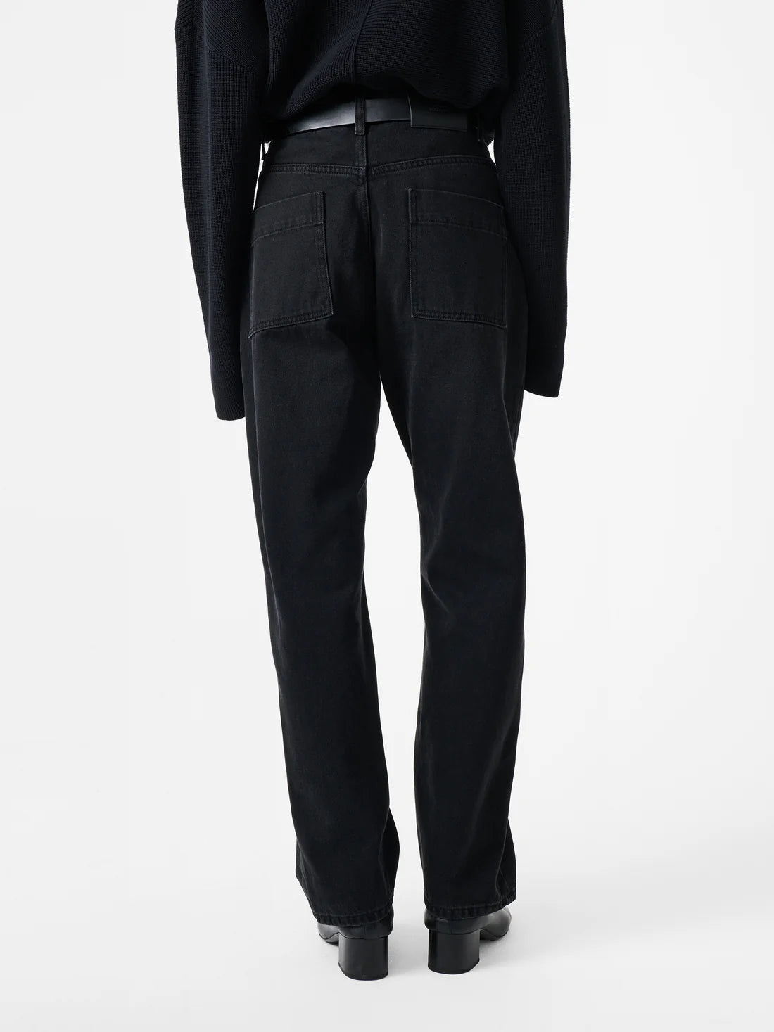 STUDIO NICHOLSON - Denim pant ruthe black STUDIO NICHOLSON