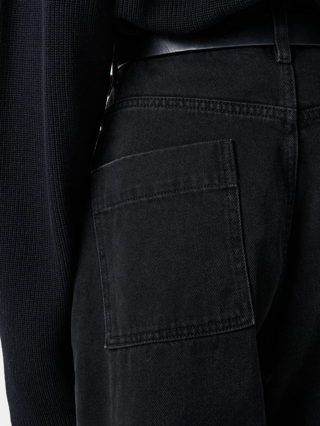 STUDIO NICHOLSON - Denim pant ruthe black STUDIO NICHOLSON