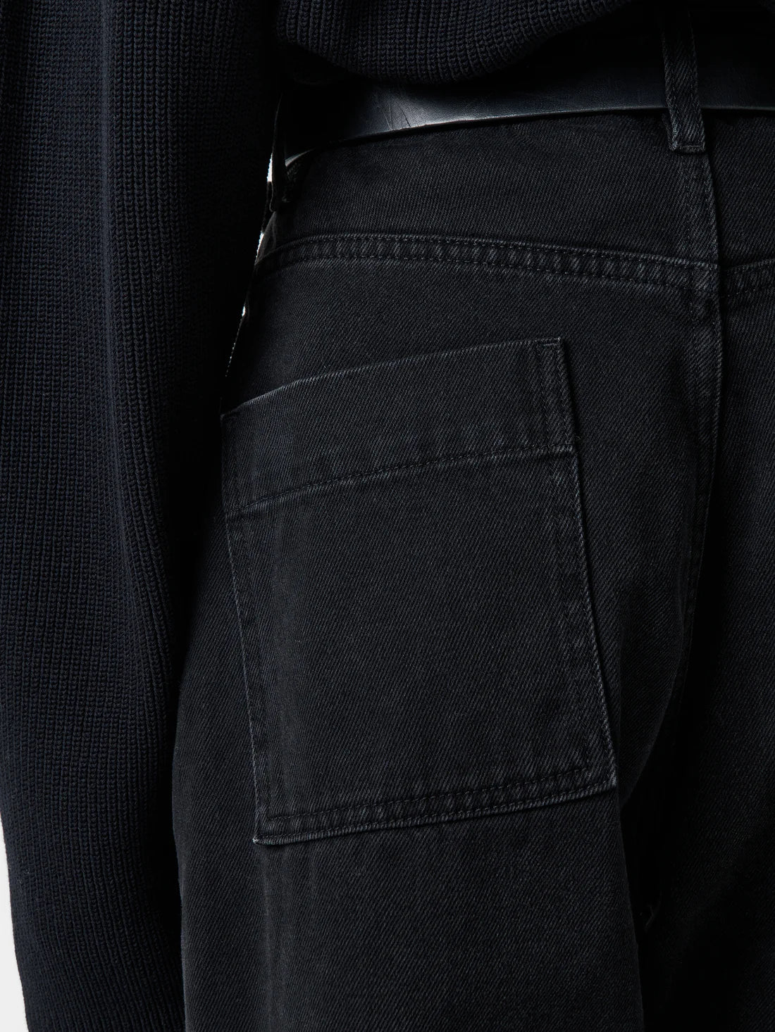 STUDIO NICHOLSON - Denim pant ruthe black STUDIO NICHOLSON