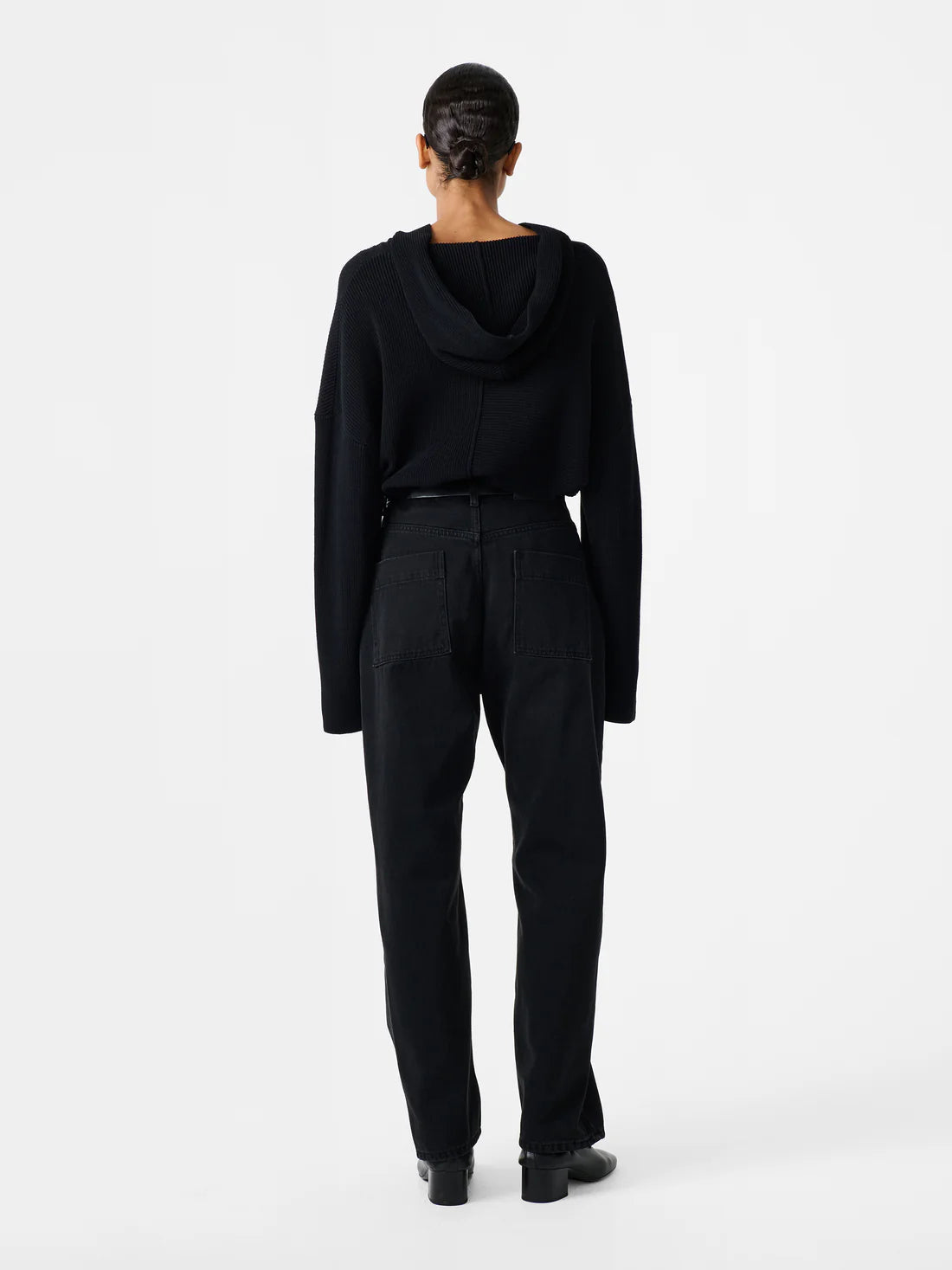 STUDIO NICHOLSON - Denim pant ruthe black STUDIO NICHOLSON