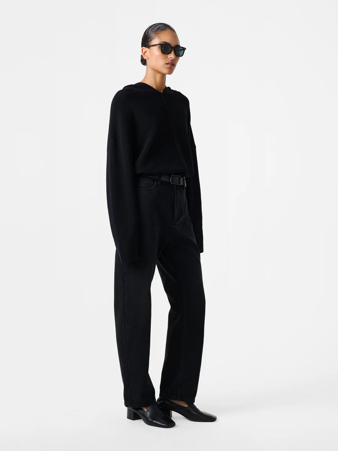 STUDIO NICHOLSON - Denim pant ruthe black STUDIO NICHOLSON