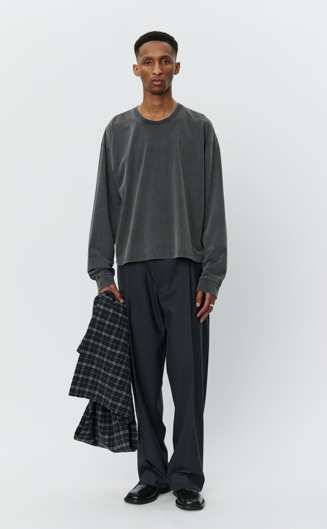 MFPEN - Relaxed LS tee washed graphite MFPEN