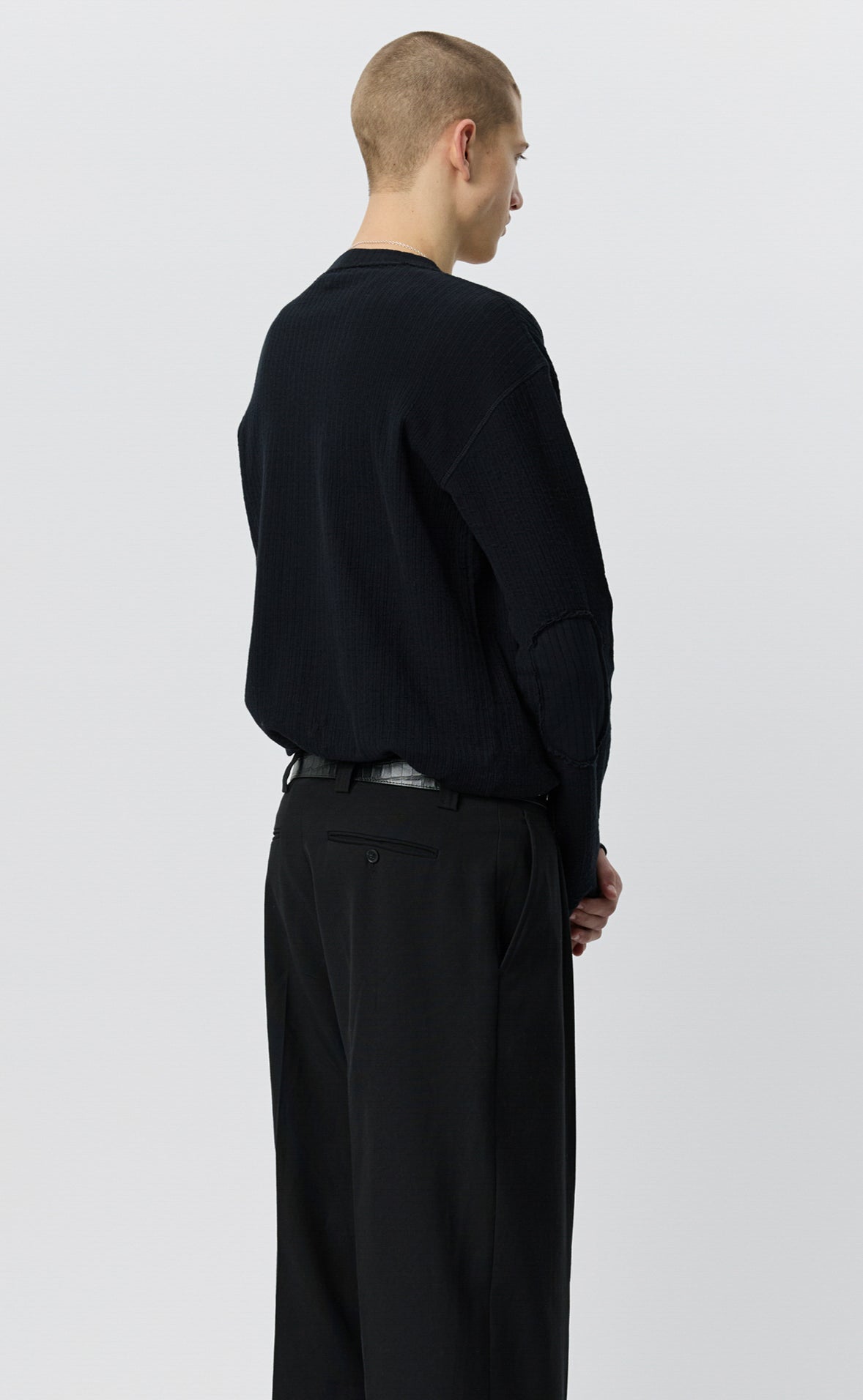 MFPEN - Reverse rib sweater Black