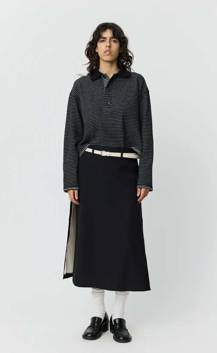 MFPEN - Tab skirt muted black