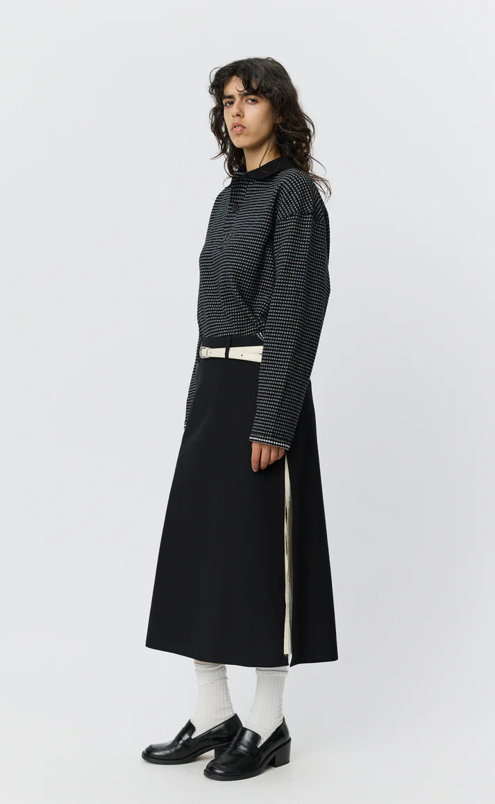 MFPEN - Tab skirt muted black