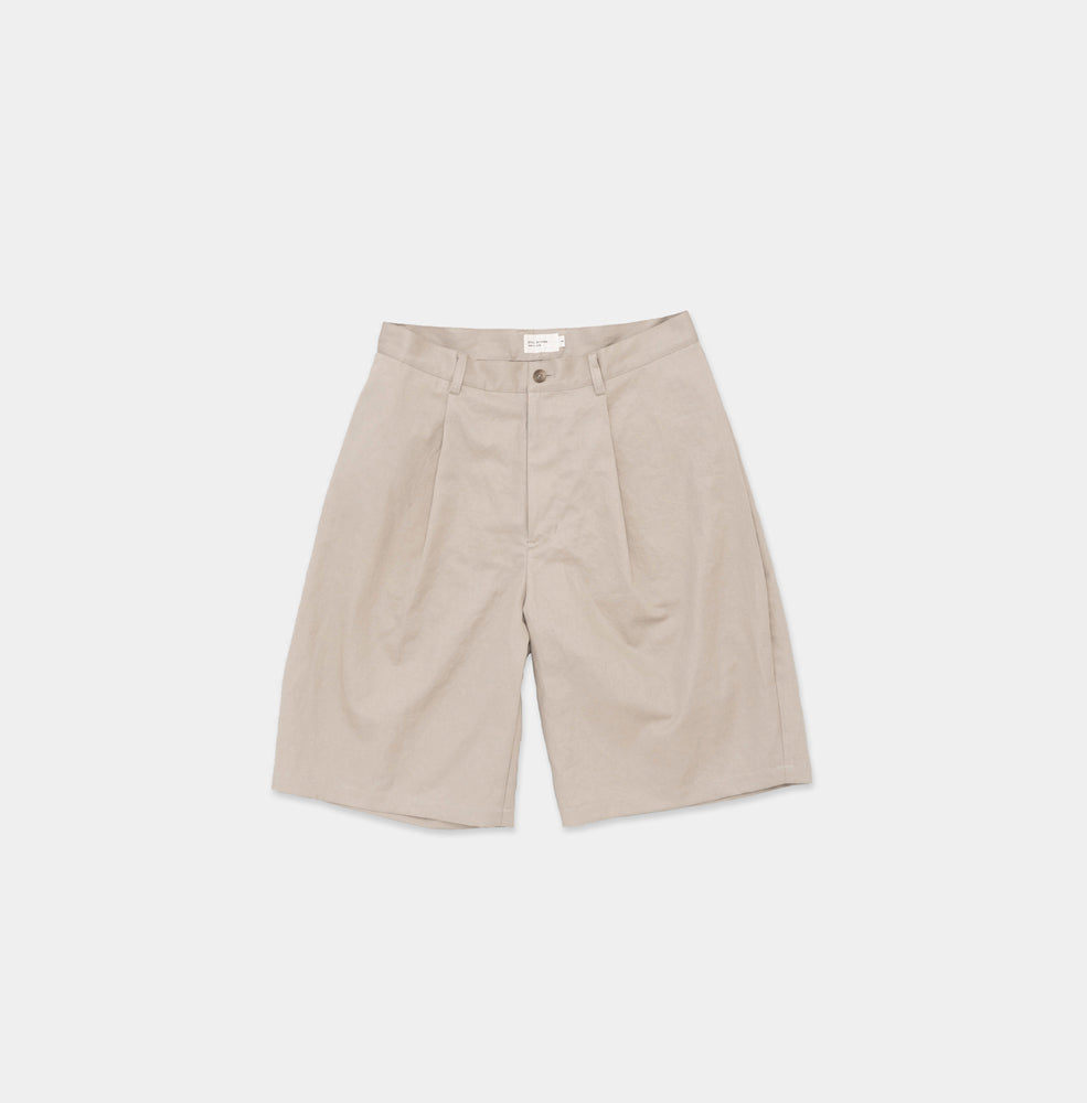 STILL BY HAND - Linen mixed wide short taupe Pt10261os
