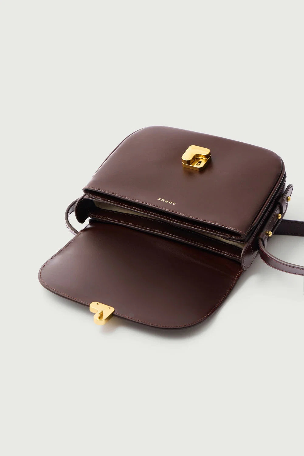 SOEUR - Sac cuir box Bellissima mini chocolat
