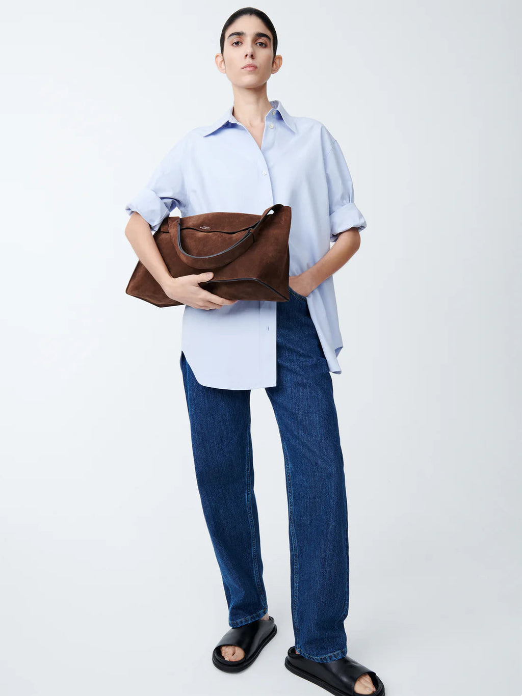 STUDIO NICHOLSON - Bag shiboru vesuvio suede STUDIO NICHOLSON