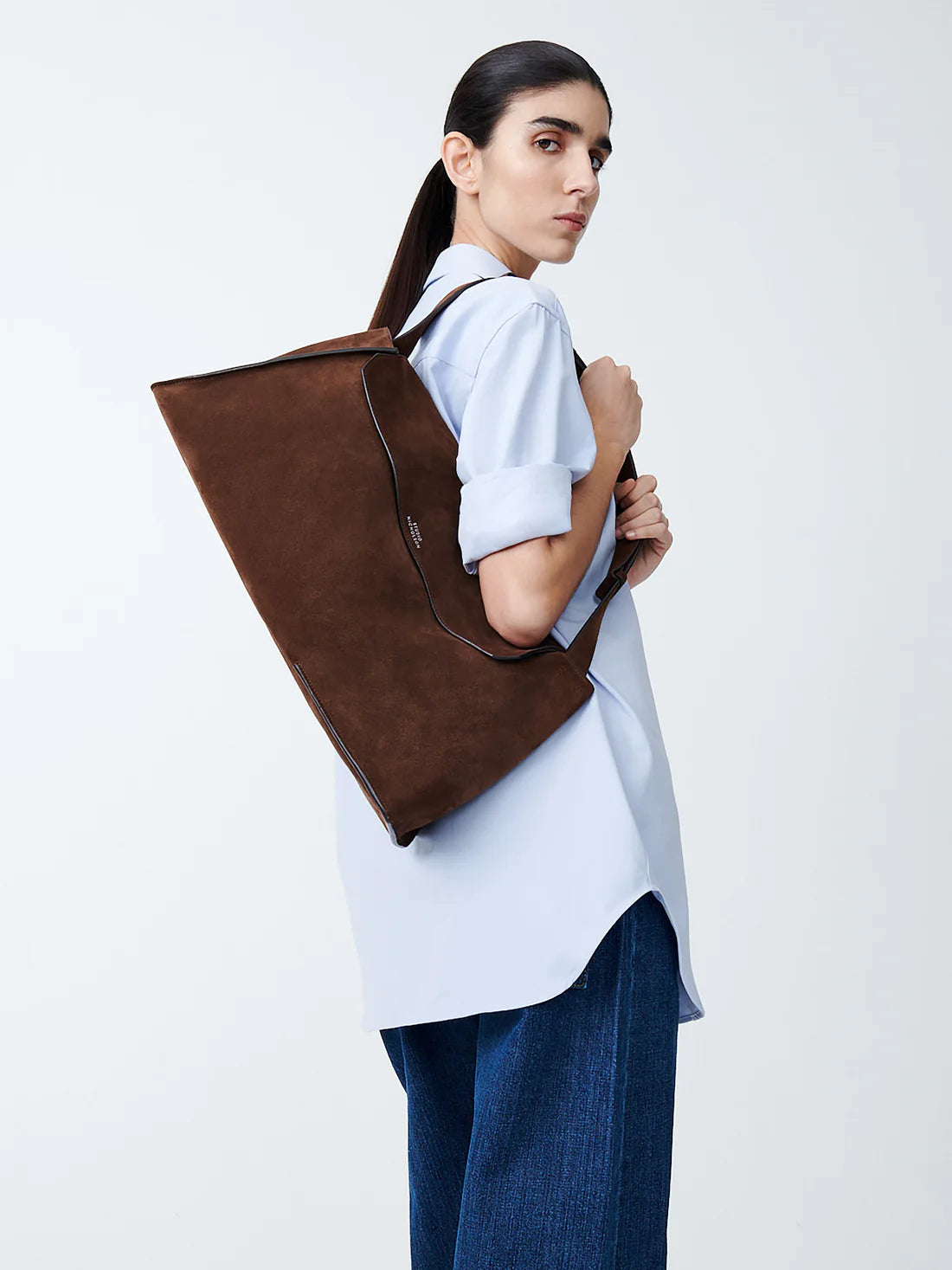 STUDIO NICHOLSON - Bag shiboru vesuvio suede STUDIO NICHOLSON