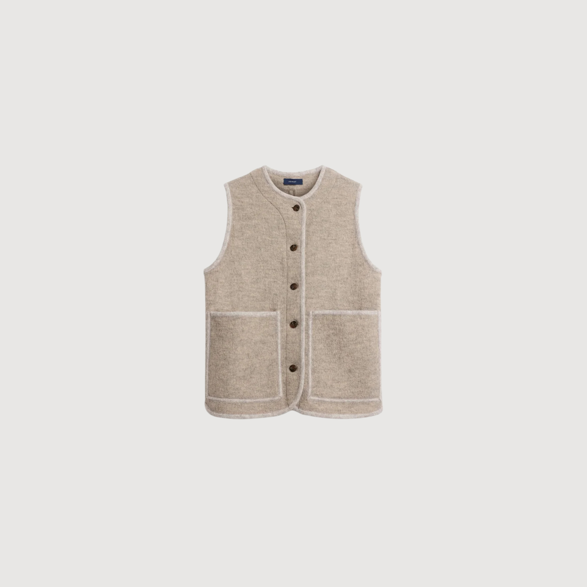 SOEUR - Veste autrichienne sans manches chicago beige gris