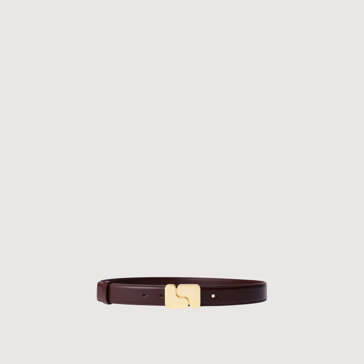 SOEUR - Ceinture en cuir glacé Ninon chocolat