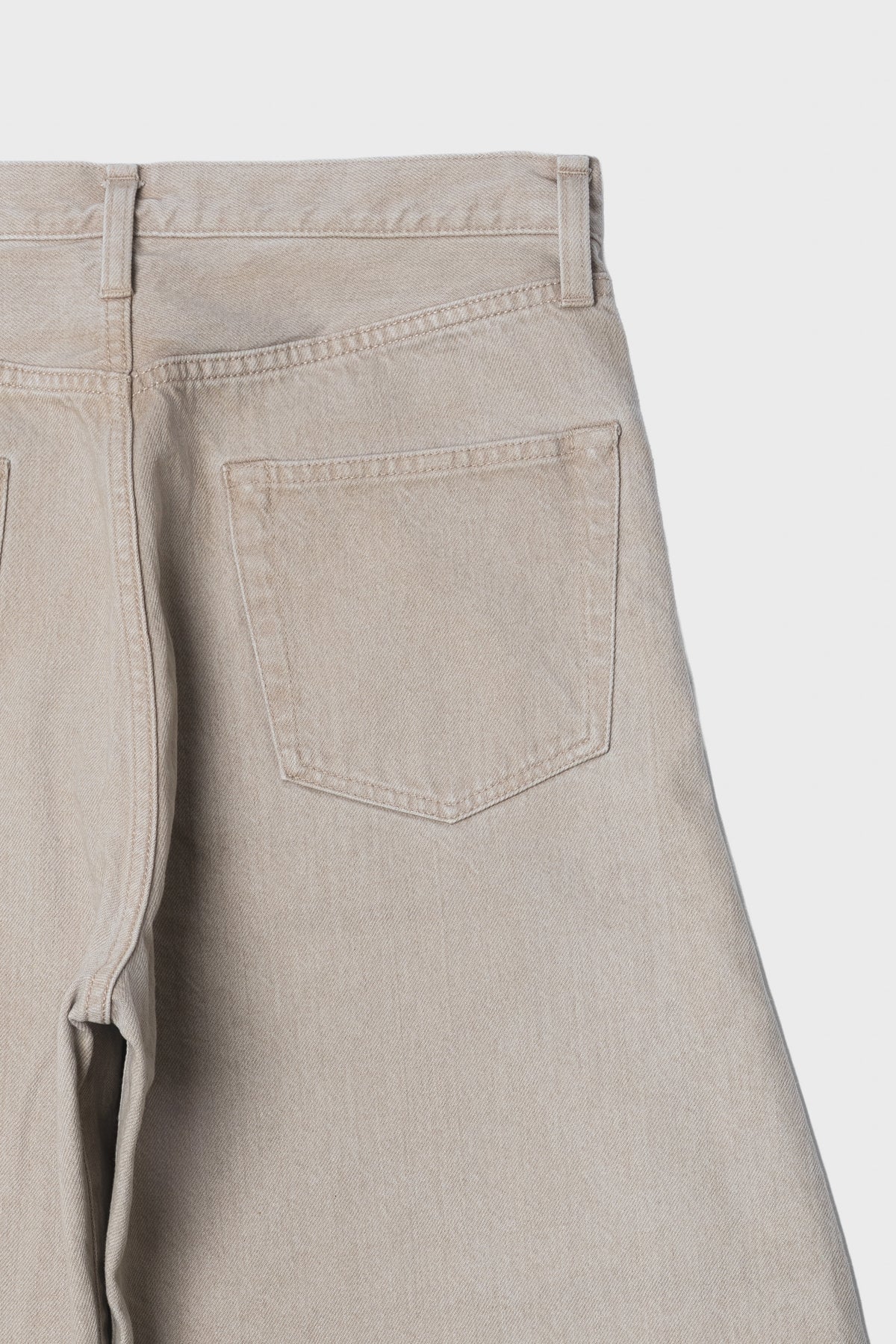 SSSTEIN - Deformation wide color denim pants beige