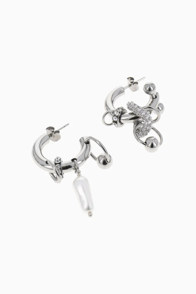 JUSTINE CLENQUET - danielle earrings palladium