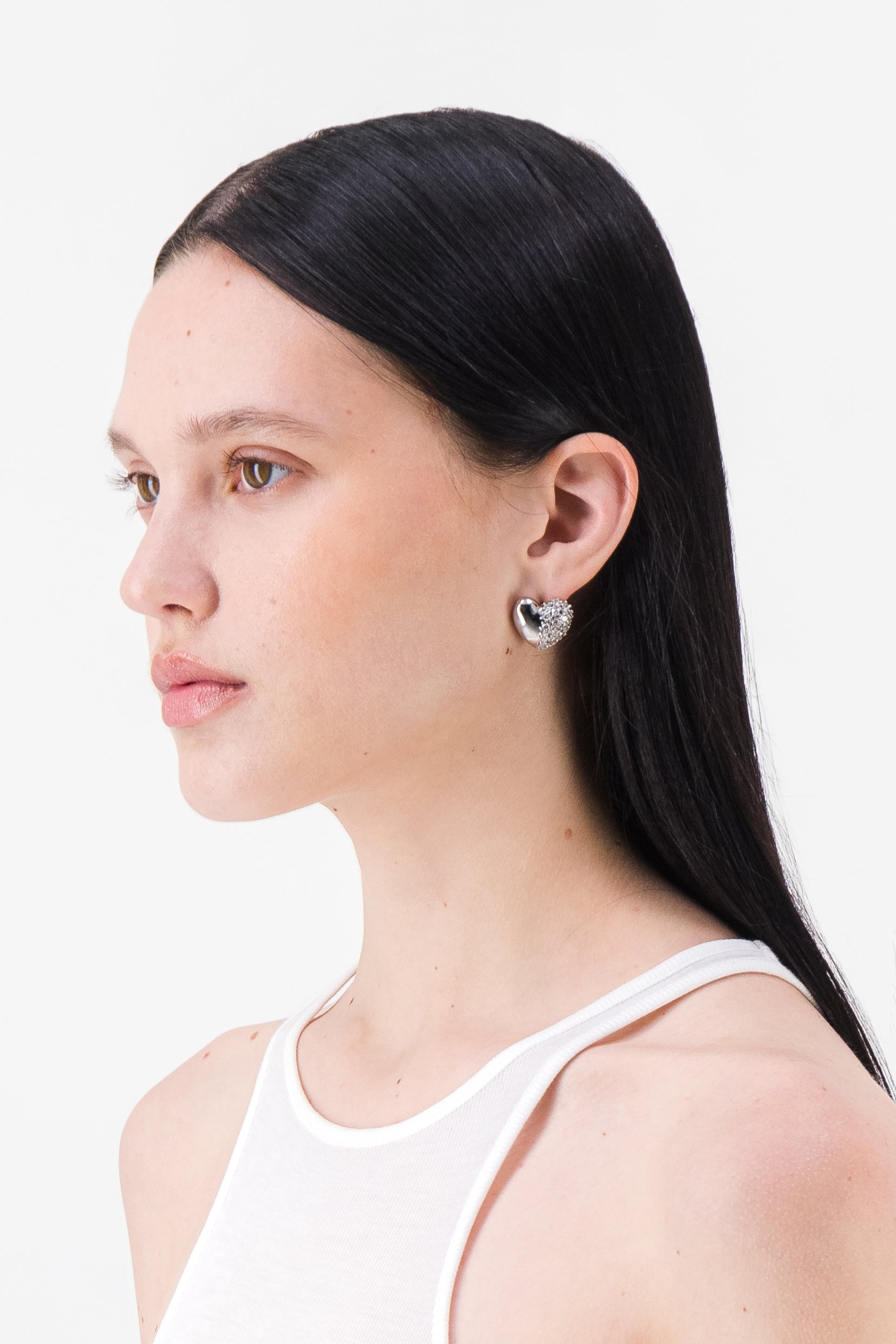 JUSTINE CLENQUET - siam earrings cristal palladium JUSTINE CLENQUET