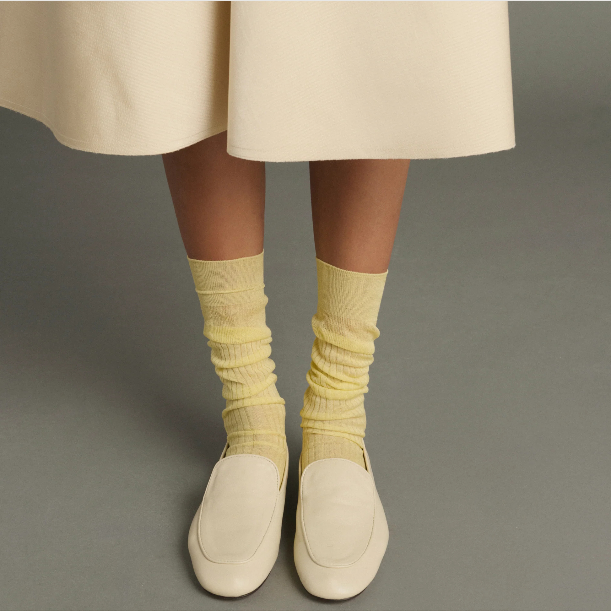 SOEUR - Chaussettes Bach jaune pale