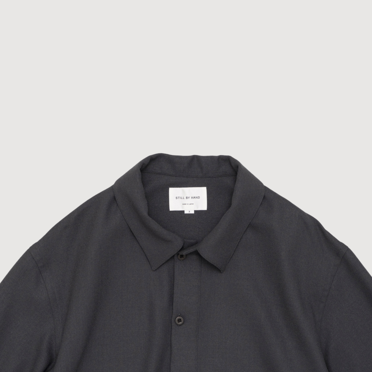 Still by hand - Wool shirt anorak Charcoal SH06263OS