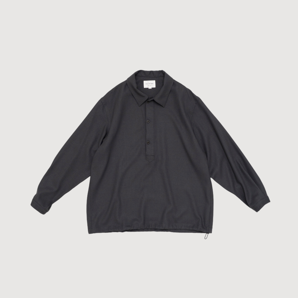 Still by hand - Wool shirt anorak Charcoal SH06263OS