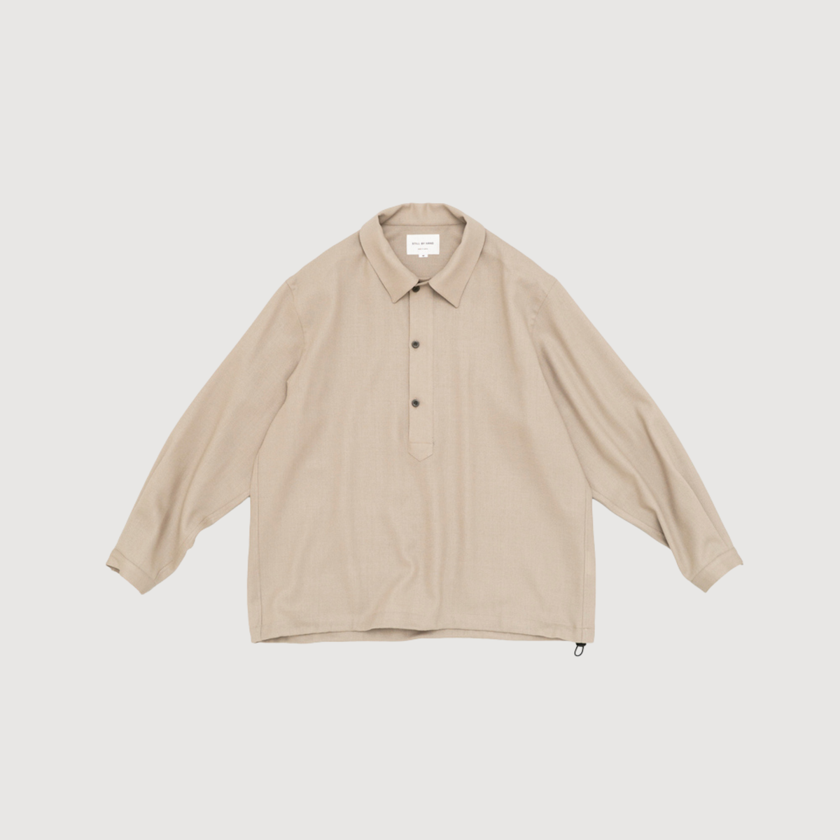 Still by hand - Wool shirt anorak Sand beige SH06263OS