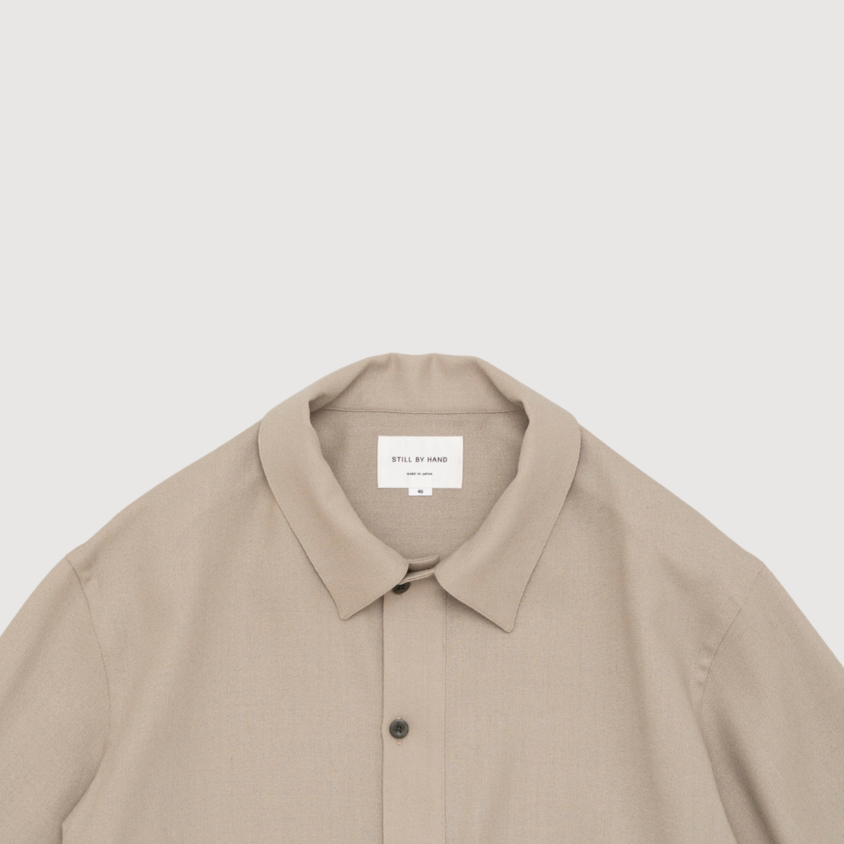 Still by hand - Wool shirt anorak Sand beige SH06263OS