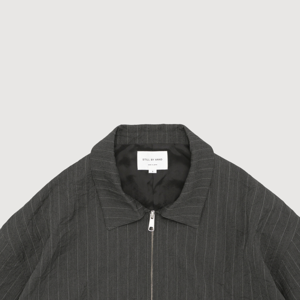 Still by hand - Creasy zip up blouson Chacoal BL08263OS