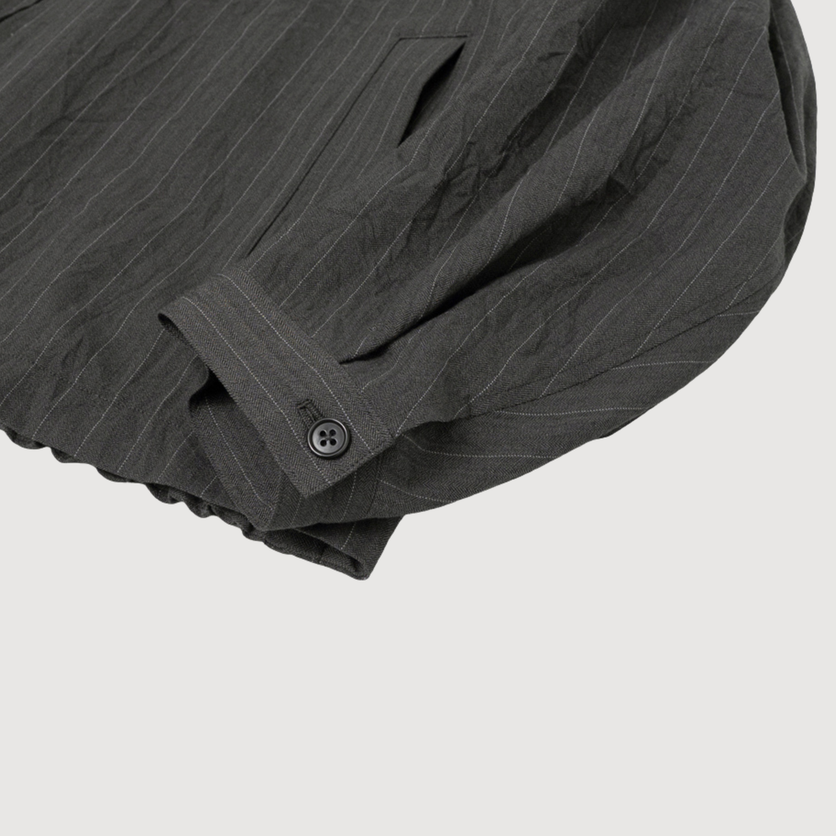 Still by hand - Creasy zip up blouson Chacoal BL08263OS