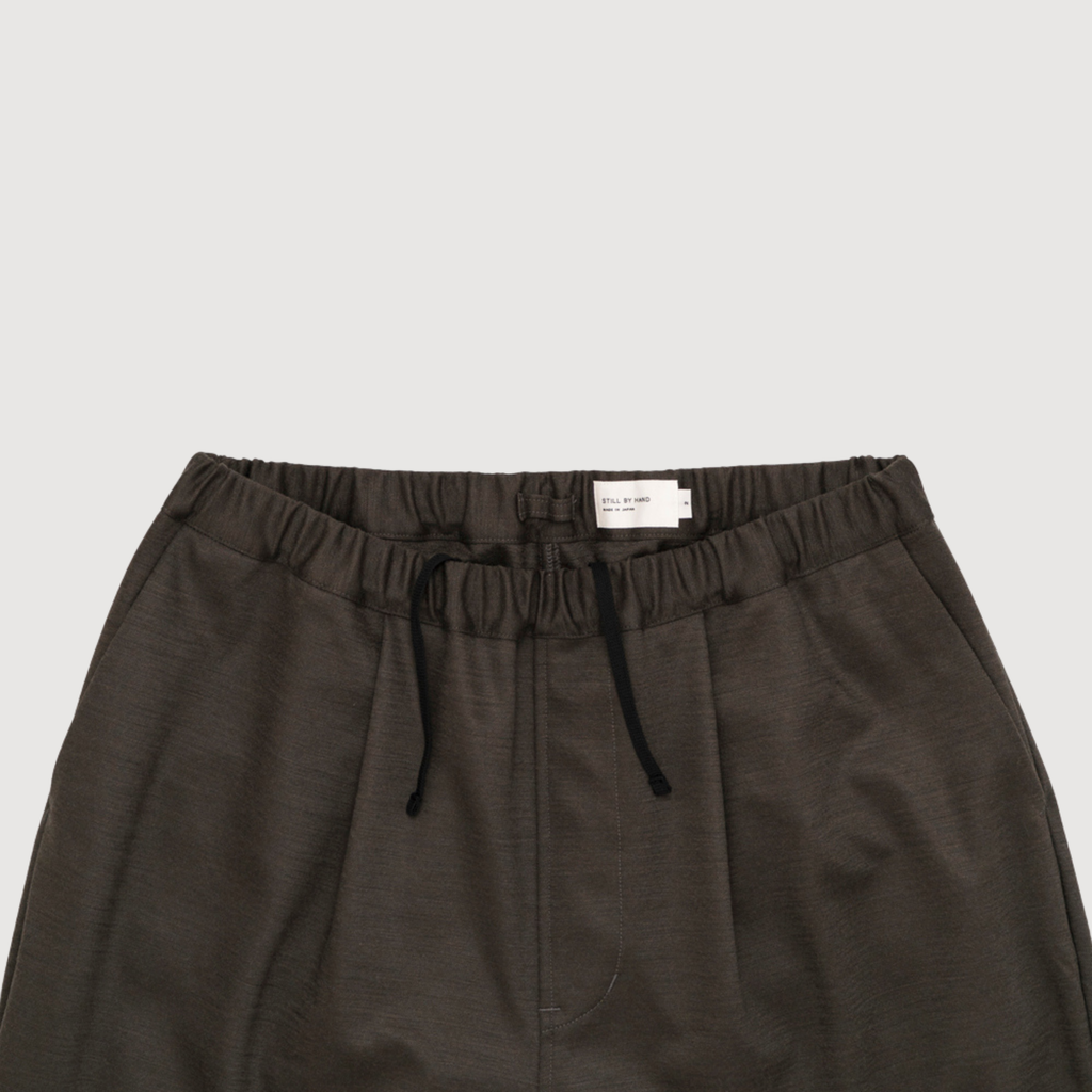Still by hand - Wide jersey pants Brown charcoal CS06263OS
