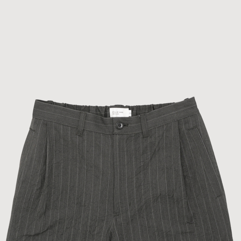 Still by hand - Creasy pleated pants Charcoal PT09263OS