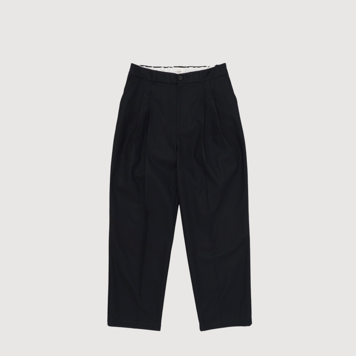 Still by hand - Deep tuck pressed pants Black navy PT05263OS
