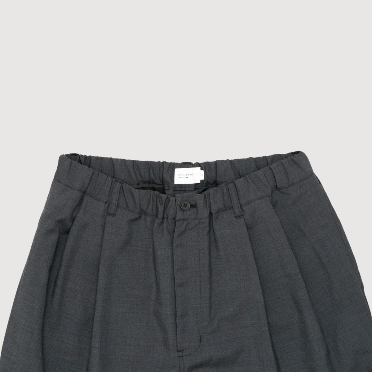 Still by hand - Relaxed 2 pleat pants Charcoal PT01263OS