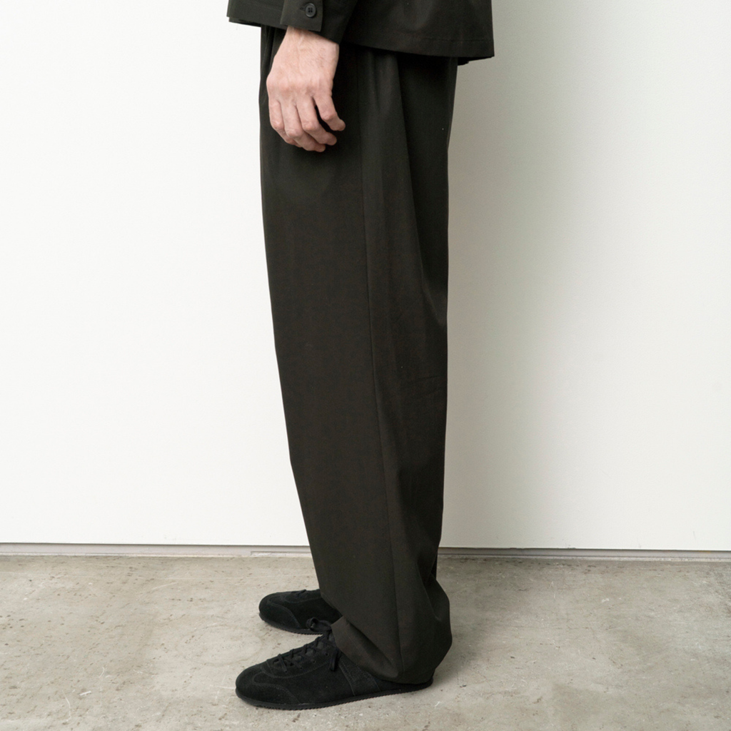 Still by hand - Cotton twill easy pants Khaki brown PT06263OS