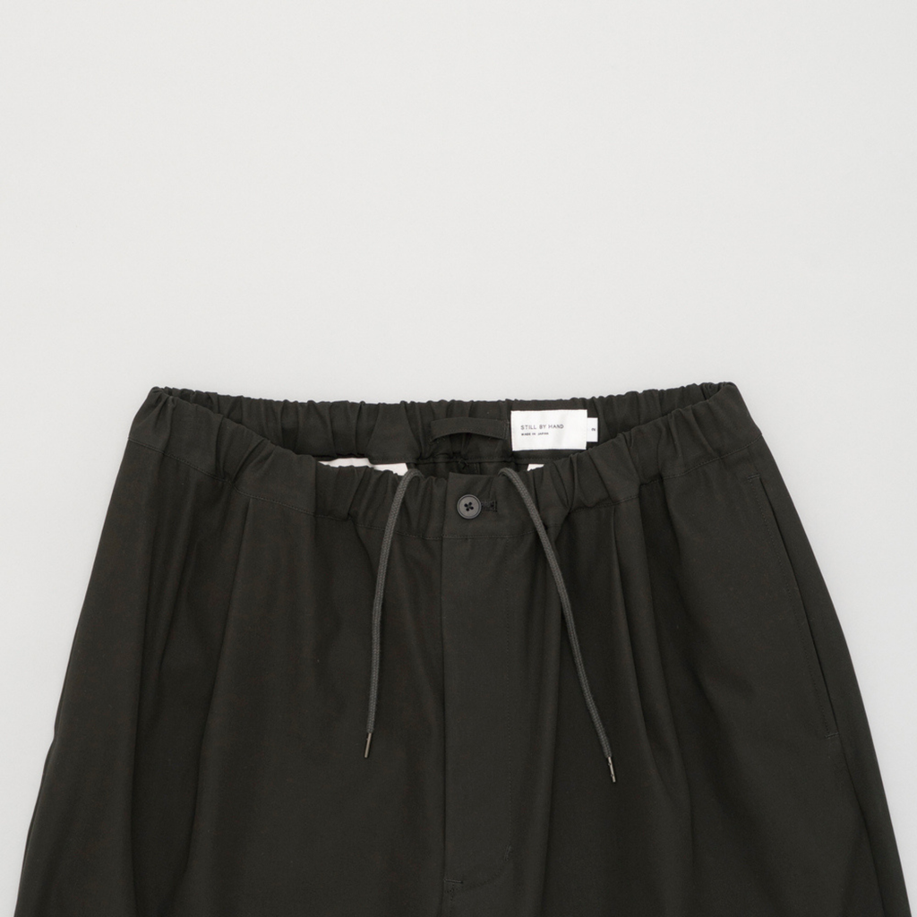 Still by hand - Cotton twill easy pants Khaki brown PT06263OS