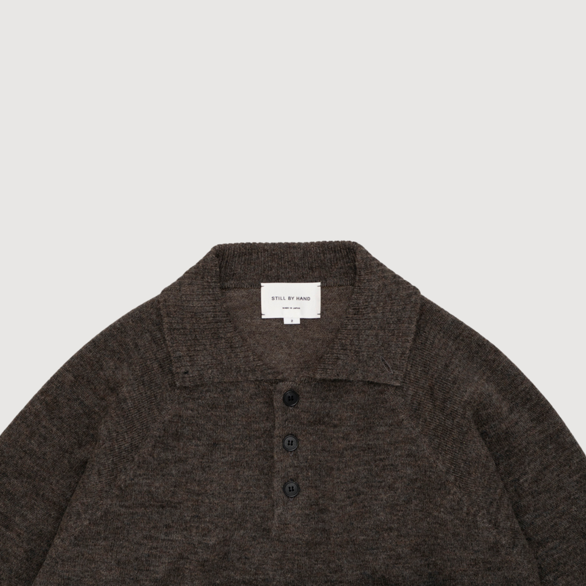 Still by hand - Wool mohair 10G pullover Ash brown KN07263OS