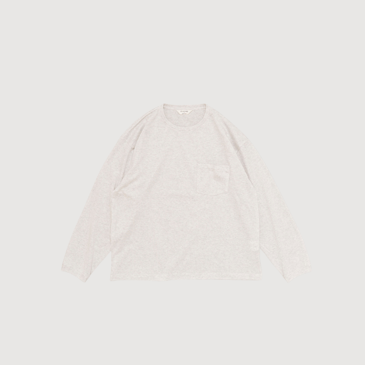 Still by hand - Loose pocket long sleeve light grey CS04263OS
