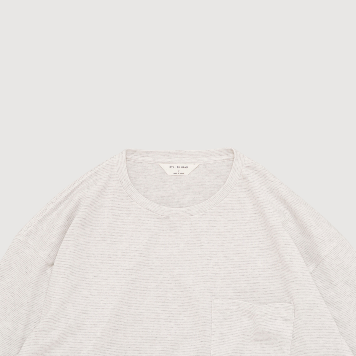 Still by hand - Loose pocket long sleeve light grey CS04263OS