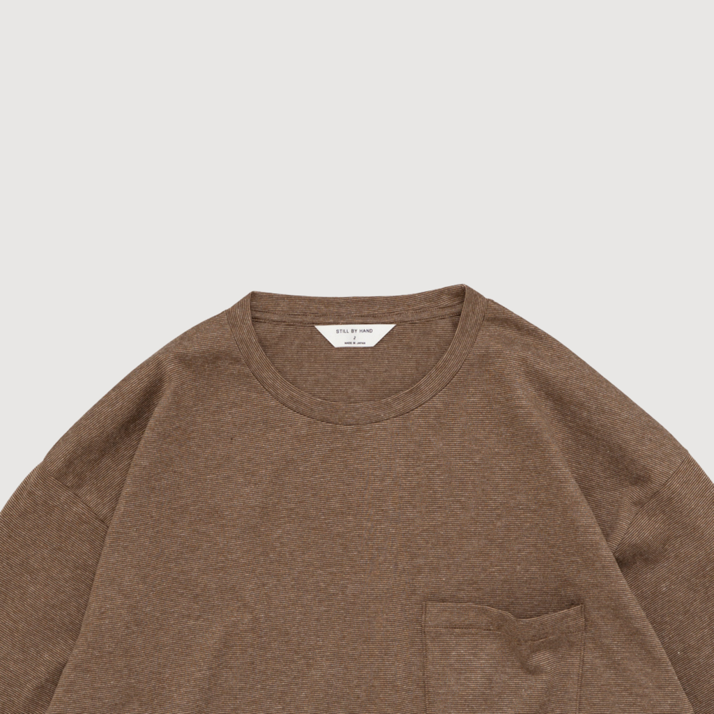 Still by hand - Loose pocket long sleeve mocha CS04263OS