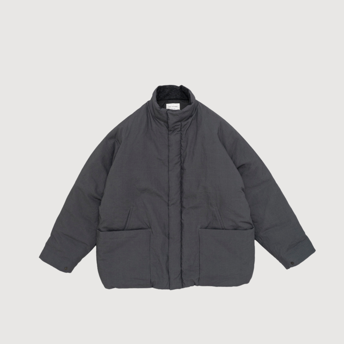 Still by hand - Dolman sleeve padded blouson Slate blue BL01263OS