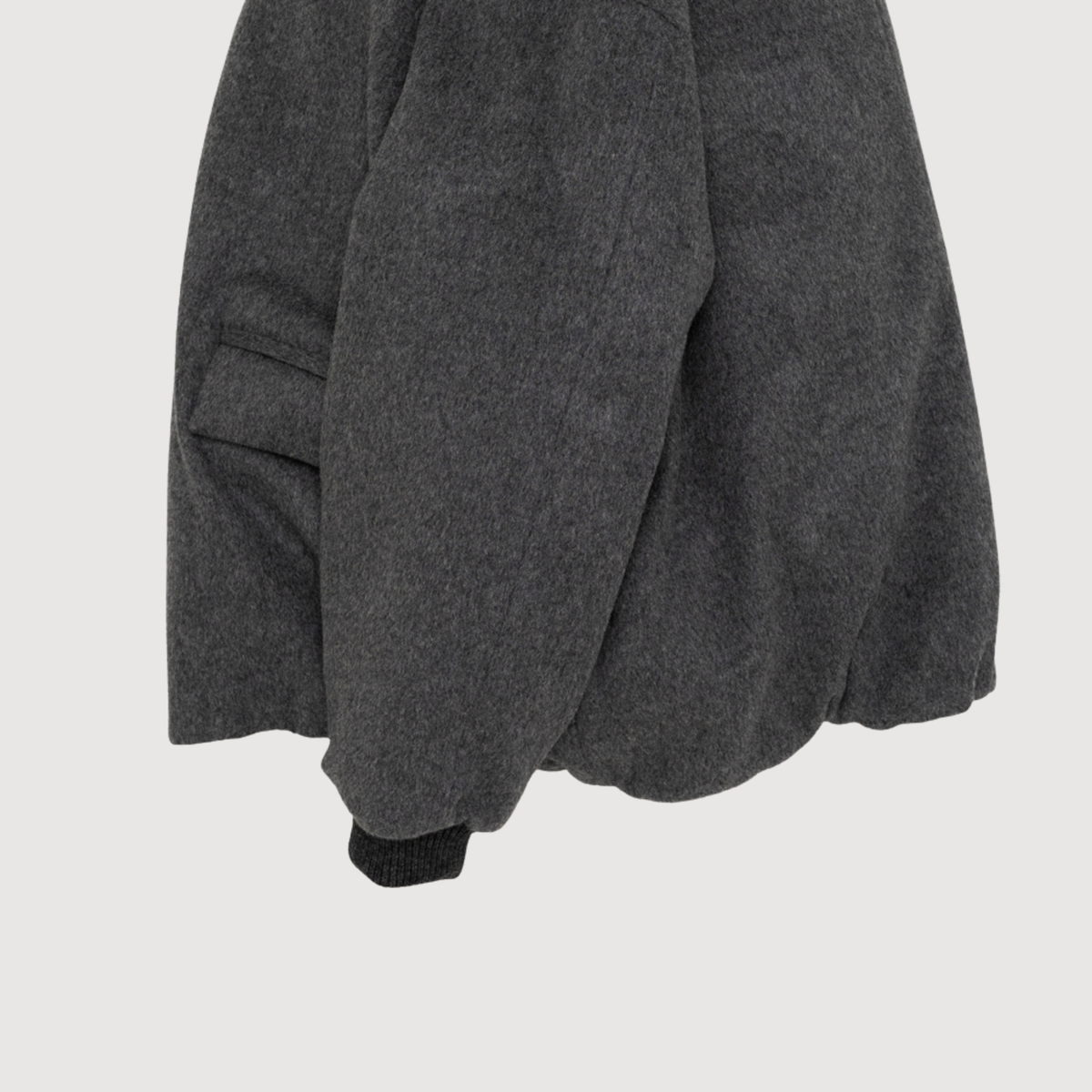 Still by hand - Dolman sleeve Padded wool blouson Grey BL05263OS