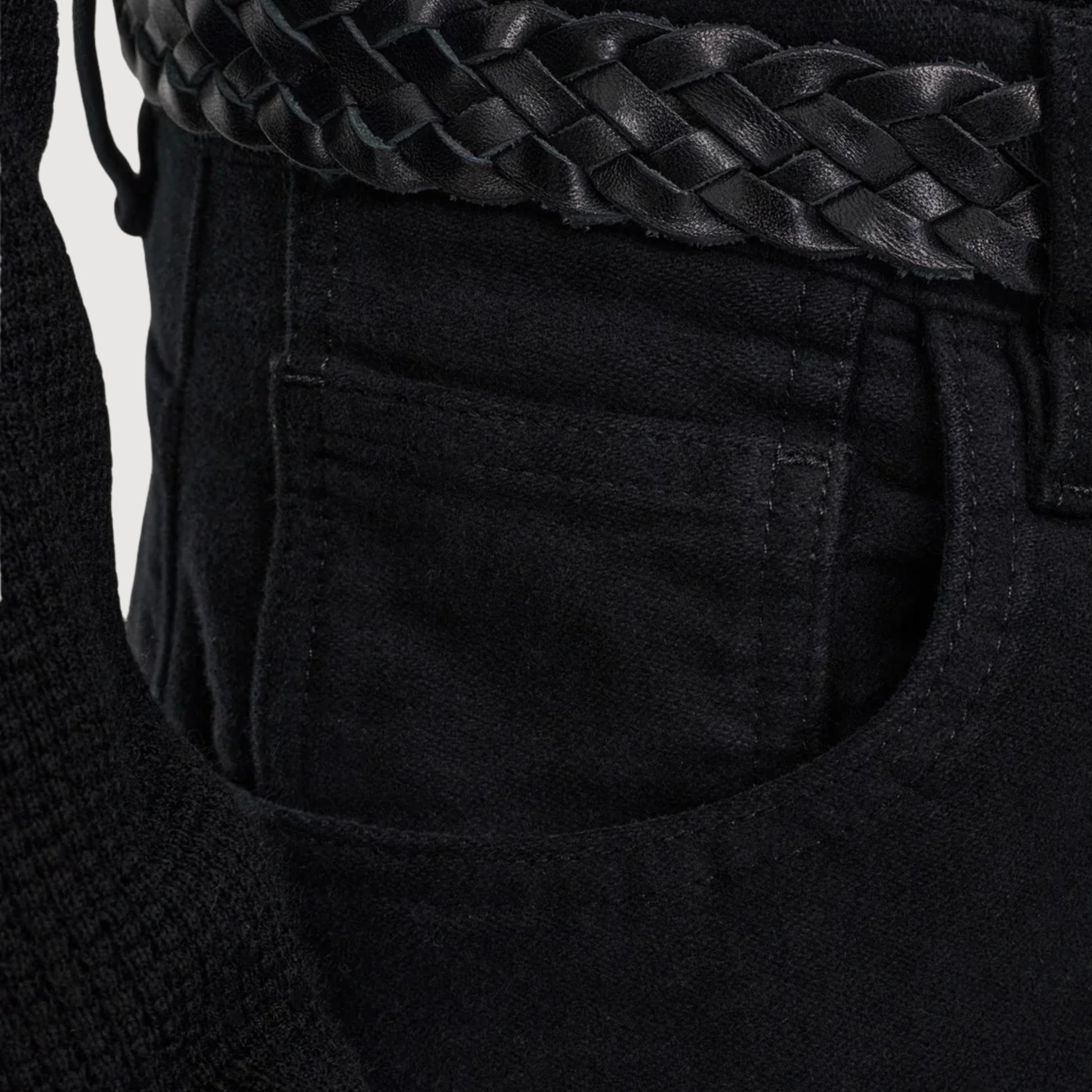 STUDIO NICHOLSON - Paolo Moleskin Wide Leg Pant Black