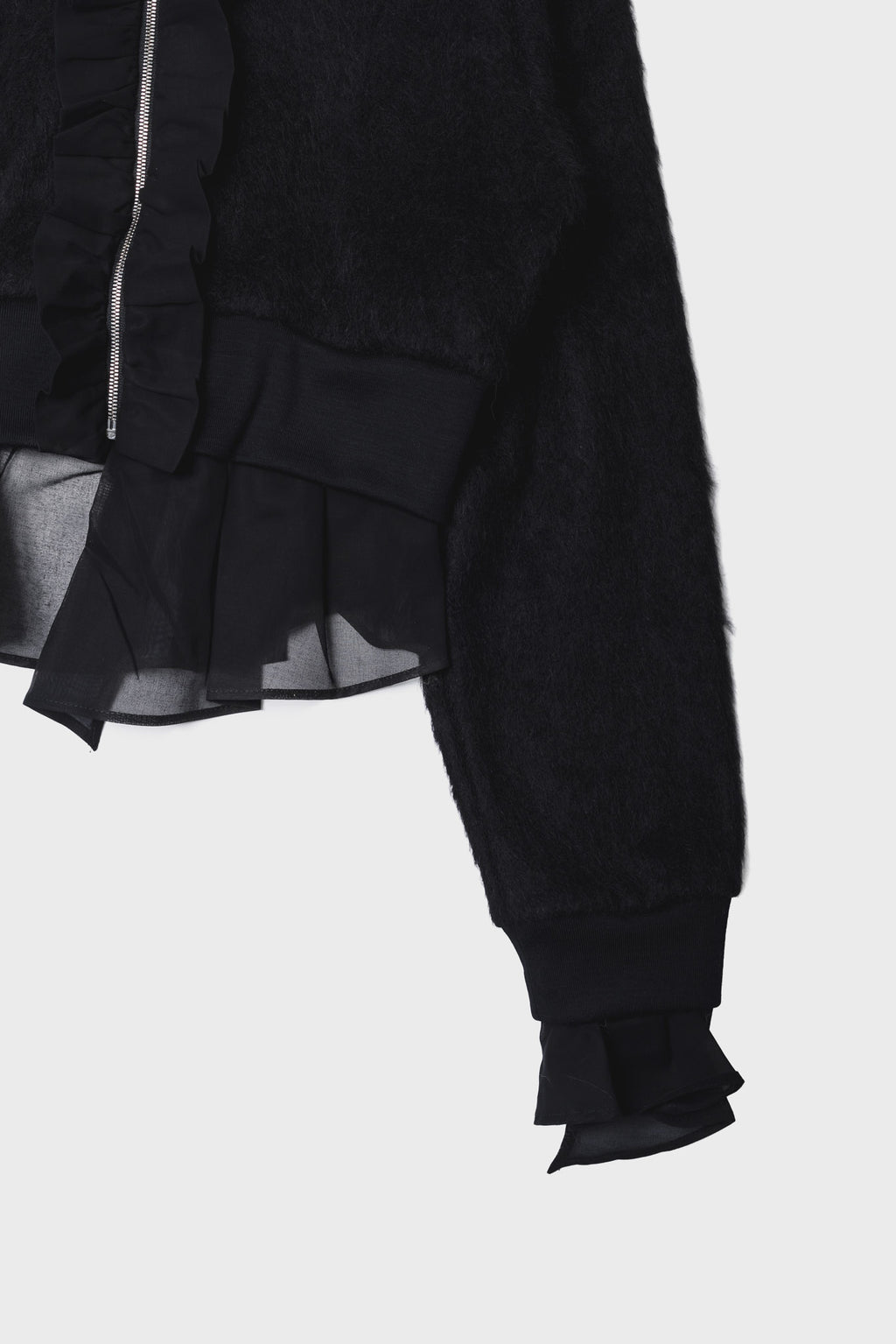 TANAKA - Combi hoodie shaggy black