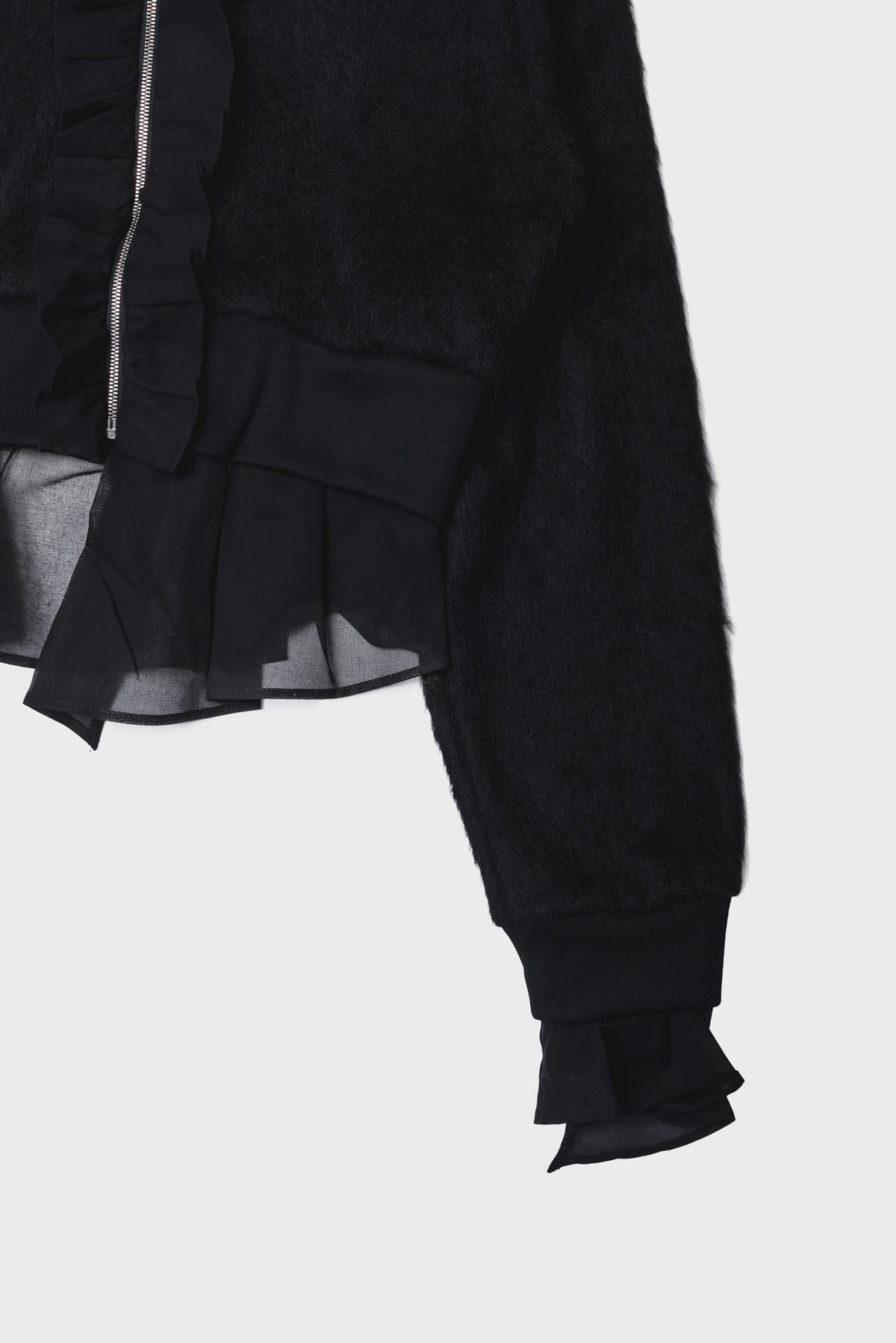 TANAKA - Combi hoodie shaggy black