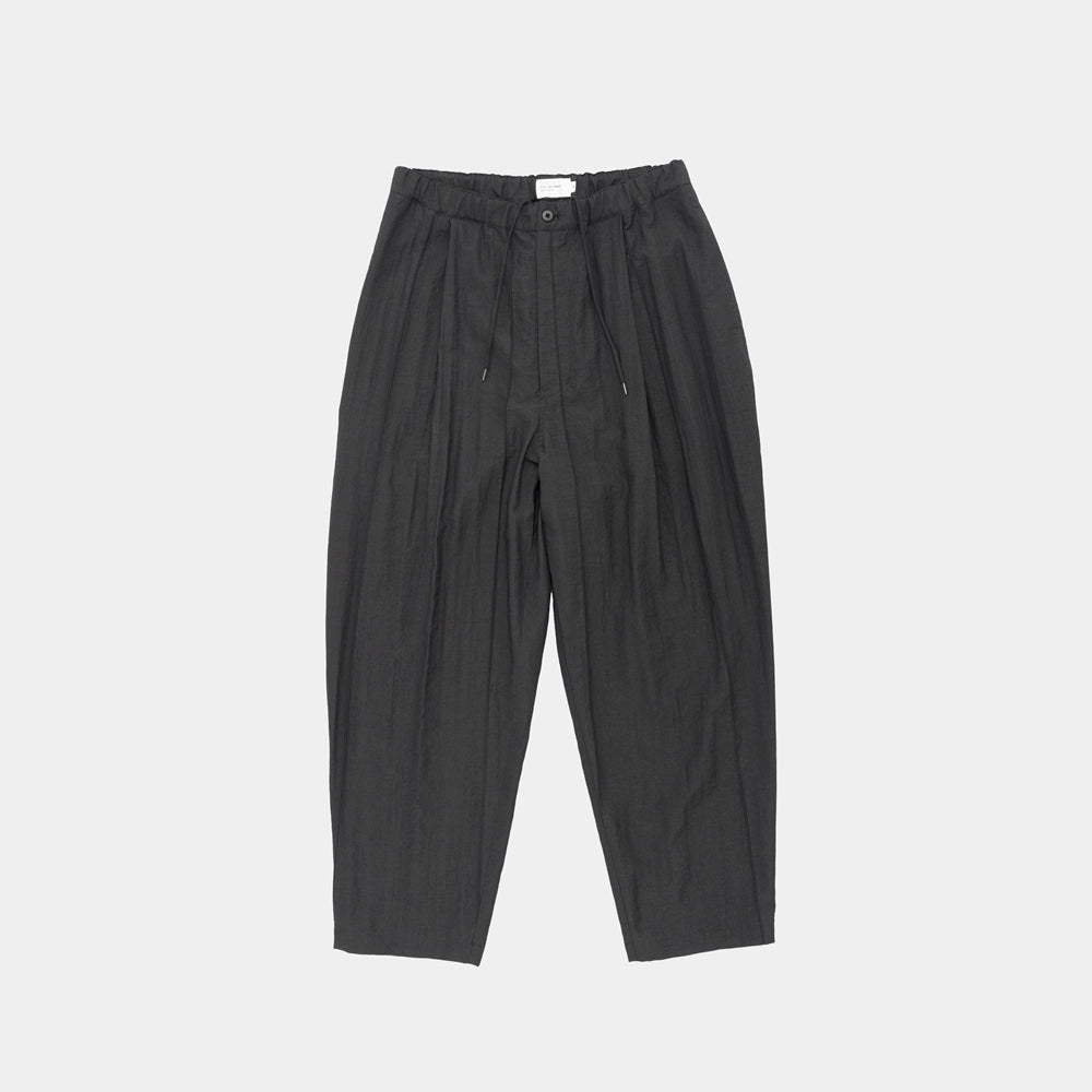 STILL BY HAND - Pin tuck easy pant charcoal Pto7261os