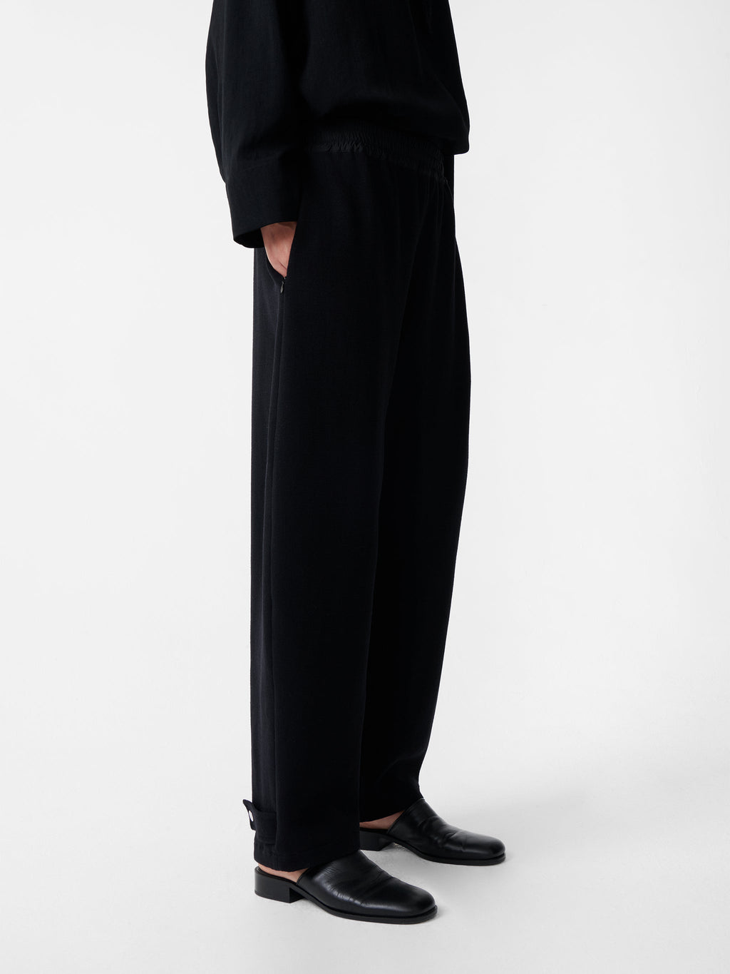 STUDIO NICHOLSON - Pant thalo black STUDIO NICHOLSON
