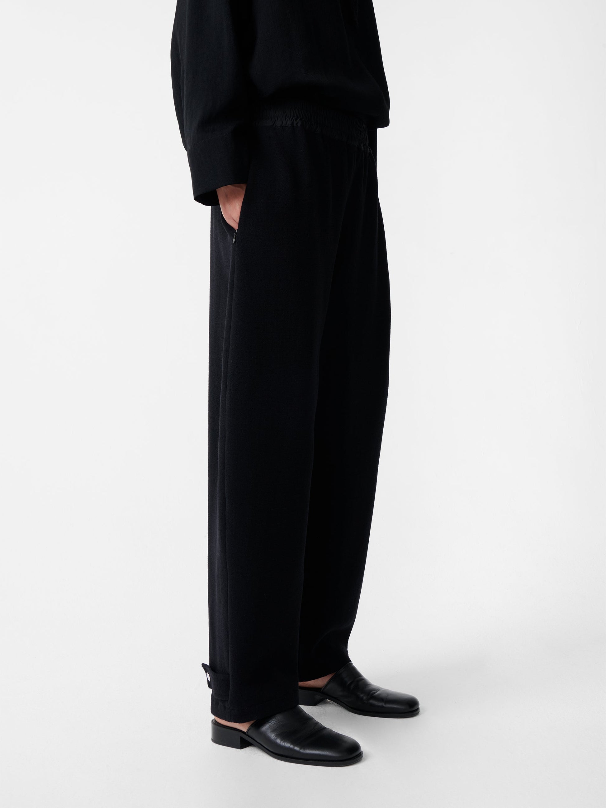 STUDIO NICHOLSON - Pant thalo black STUDIO NICHOLSON