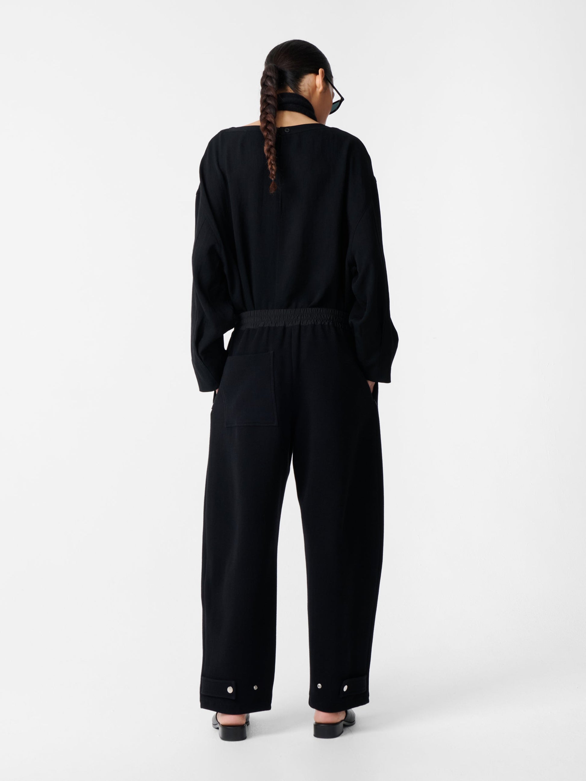 STUDIO NICHOLSON - Pant thalo black STUDIO NICHOLSON